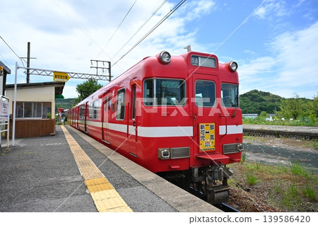 名鐵6000系列車停靠禦岳口站(活動路線版) 名鐵6000系列車停靠禦岳口站(活動路線版) 139586420