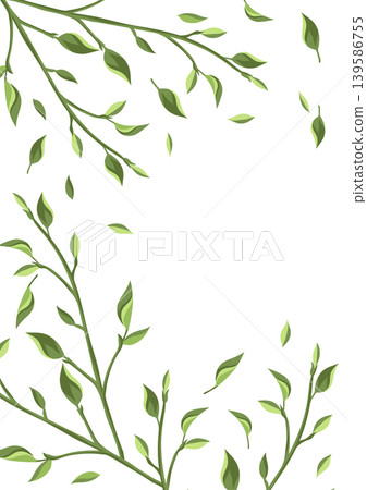 Background with leaves. Spring or summer stylized foliage. Background with leaves. Spring or summer stylized foliage. 139586755