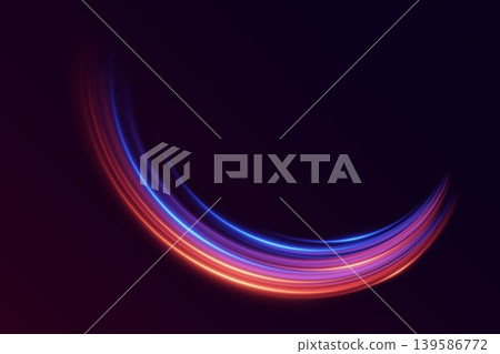 Glowing light trails creating dynamic data flow background 139586772