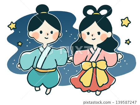 七夕折姬和彥星的插圖 139587247