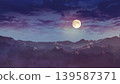沙漠夜空中可見的月亮。 139587371