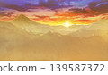 被夕陽染紅的沙漠 139587372