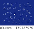 手繪星星和閃光圖示集 139587970