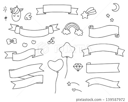 A hand-painted, dreamy ribbon set A hand-painted, dreamy ribbon set 139587972