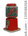 A retro gumball machine filled with colorful candiesDSC06647 139588268