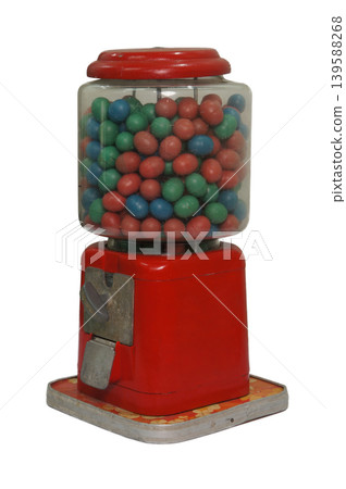 A retro gumball machine filled with colorful candiesDSC06647 A retro gumball machine filled with colorful candiesDSC06647 139588268