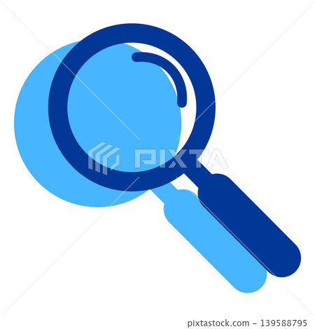 Magnifying glass sign cursor vector icon, computer magnifier scale, blue double outline zoom scaling or search settings Magnifying glass sign cursor vector icon, computer magnifier scale, blue double outline zoom scaling or search settings 139588795