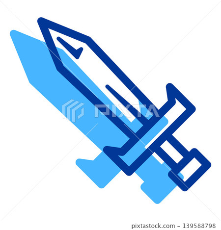 Arrow cursor sword shape vector icon, blue double computer mouse pointer cursor, tap click for web app game UI interface Arrow cursor sword shape vector icon, blue double computer mouse pointer cursor, tap click for web app game UI interface 139588798