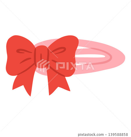 Hairpin decorated with bow doodle vector icon, hairclip hair accessory, hairgrip or barrette girlish fashion hairstyle Hairpin decorated with bow doodle vector icon, hairclip hair accessory, hairgrip or barrette girlish fashion hairstyle 139588858