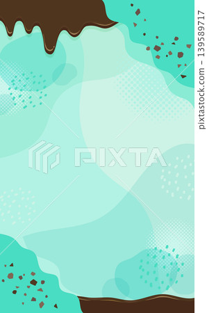 Cute chocolate mint background (vertical) Cute chocolate mint background (vertical) 139589717
