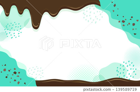Cute chocolate mint frame (horizontal) Cute chocolate mint frame (horizontal) 139589719