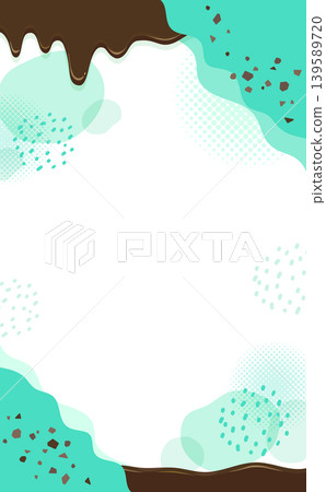 Cute chocolate mint frame (vertical) 139589720