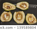 Baked Pears Stuffed with Brie and Walnuts 139589804