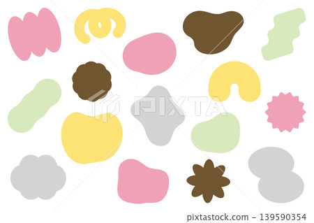 Abstract motif set for image clipping masks (rounded design) Abstract motif set for image clipping masks (rounded design) 139590354