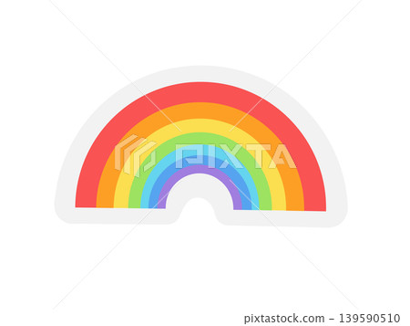 Rainbow sticker illustration Rainbow sticker illustration 139590510
