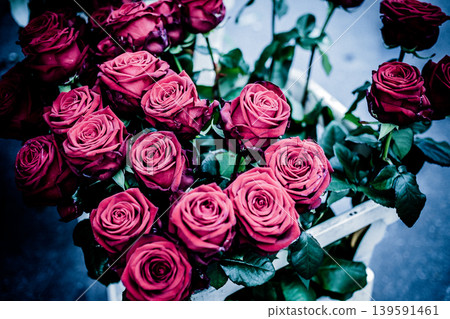 Roses to be distributed in the morning Roses to be distributed in the morning 139591461