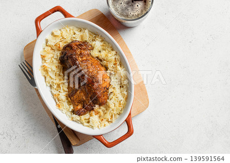 Slow Cooking German Pork and Sauerkraut Slow Cooking German Pork and Sauerkraut 139591564