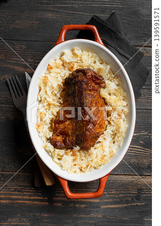 Roasted German Pork and Sauerkraut Roasted German Pork and Sauerkraut 139591571