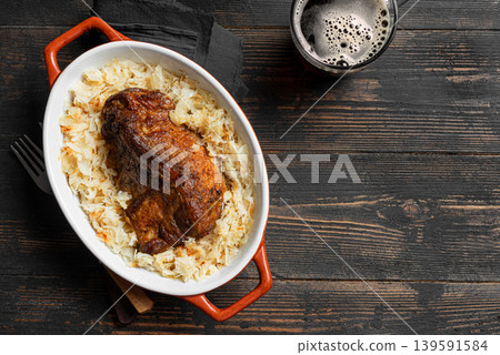 Roasted German Pork and Sauerkraut Roasted German Pork and Sauerkraut 139591584