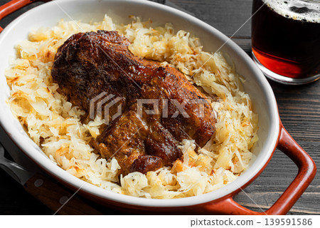 Slow Cooking German Pork and Sauerkraut Slow Cooking German Pork and Sauerkraut 139591586