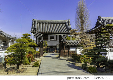 岡山縣笠岡市笠岡市中心正心寺正門 139592029