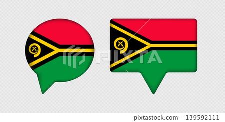 Flag of Vanuatu in speech bubble. Flag of Vanuatu in speech bubble. 139592111