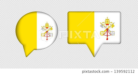 Flag of Vatican City in speech bubble. Flag of Vatican City in speech bubble. 139592112