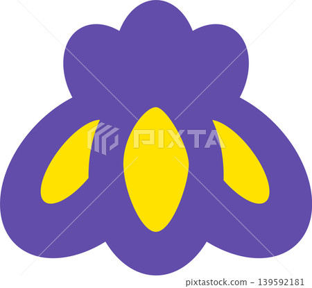 五月節鳶尾花的扁平化插畫。 五月節鳶尾花的扁平化插畫。 139592181