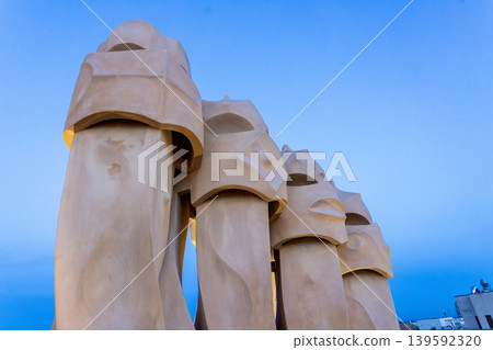 La Pedrera - Casa MILA, Roof of La Pedrera house in Barcelona 139592320