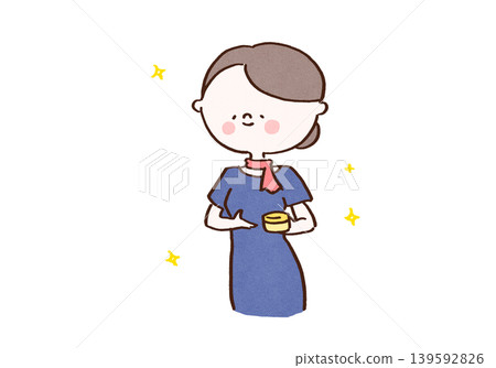 一位微笑的美容顧問正在推薦乳霜。 一位微笑的美容顧問正在推薦乳霜。 139592826