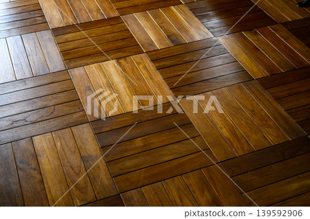 Dark wood parquet floor Dark wood parquet floor 139592906