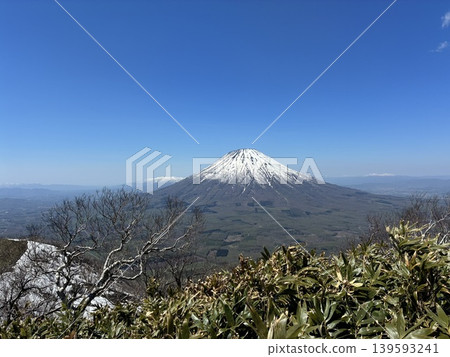 Mount Yotei as seen from the summit of Mt. Shiribetsu in Hokkaido 139593241