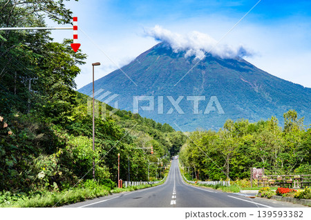 Hokkaido, Mount Yotei and a single road Hokkaido, Mount Yotei and a single road 139593382