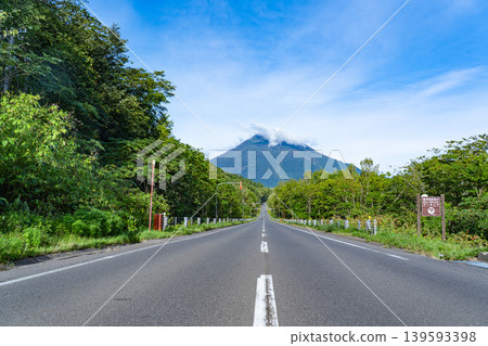 Hokkaido, Mount Yotei and a single road Hokkaido, Mount Yotei and a single road 139593398