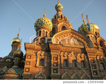 The Church of the Savior on Spilled Blood, bathed in the setting sun The Church of the Savior on Spilled Blood, bathed in the setting sun 139593498