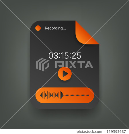 Modern Digital Voice Recorder User Interface Design Modern Digital Voice Recorder User Interface Design 139593687