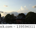 Sunset viewed from a pedestrian overpass 139594311