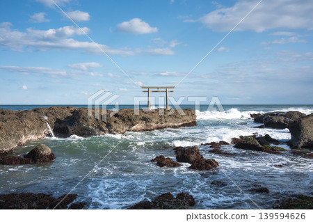 大洗磯前神社、上磯鳥居 大洗磯前神社、上磯鳥居 139594626