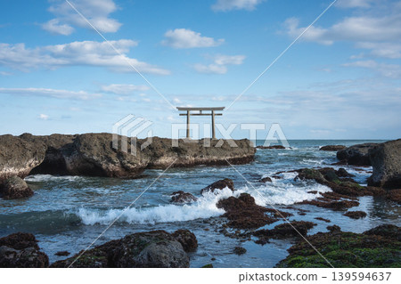 大洗磯前神社、上磯鳥居 大洗磯前神社、上磯鳥居 139594637