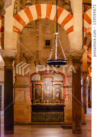 Interior of the Mezquita, or Mosque-Cathedral of Cordoba, Spain. Interior of the Mezquita, or Mosque-Cathedral of Cordoba, Spain. 139594873