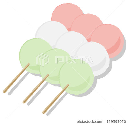 Three-color dumplings 139595050