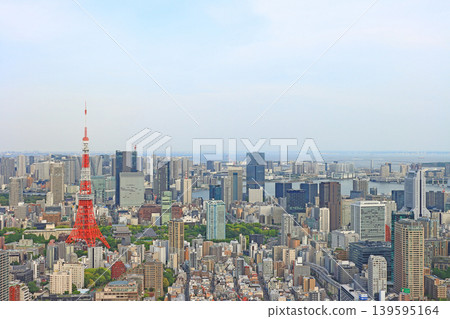 Tokyo Tower and Tokyo cityscape, Minato Ward, Tokyo Tokyo Tower and Tokyo cityscape, Minato Ward, Tokyo 139595164