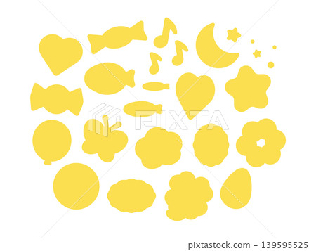 黃色幾何輪廓插圖 139595525