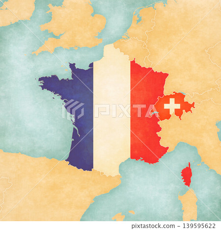 Map of France and Switzerland Map of France and Switzerland 139595622