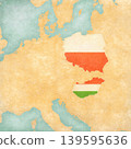 Map of Central Europe - Poland and Hungary 139595636