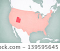 Map of United States of America - Utah 139595645