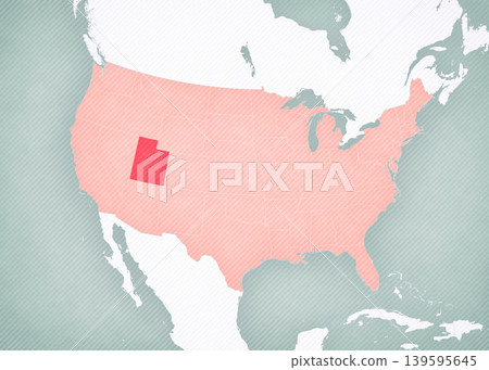 Map of United States of America - Utah 139595645