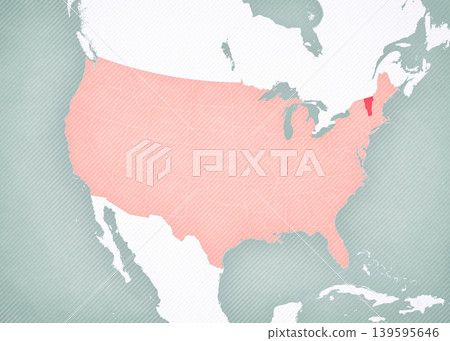 Map of United States of America - Vermont Map of United States of America - Vermont 139595646
