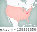 Map of United States of America - West Virginia 139595650