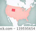 Map of United States of America - Wyoming 139595654
